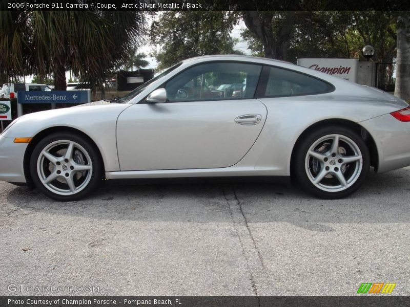 Arctic Silver Metallic / Black 2006 Porsche 911 Carrera 4 Coupe