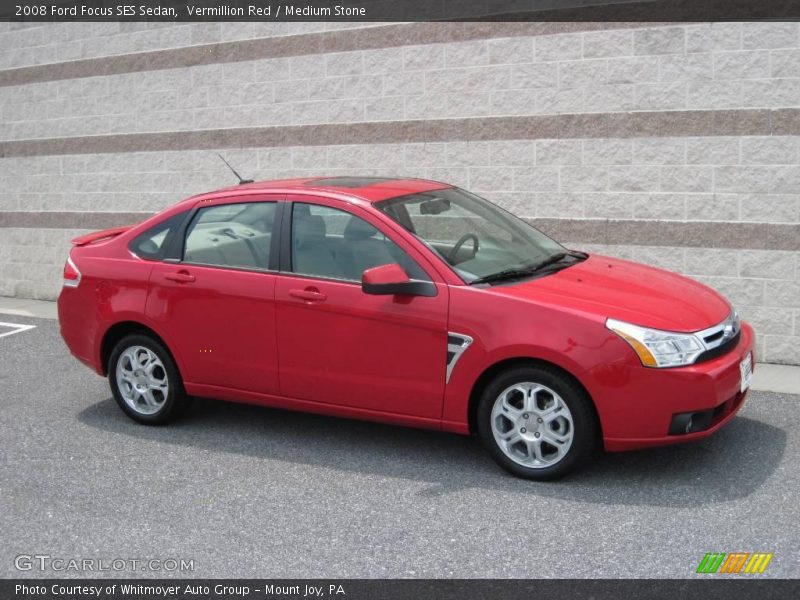 Vermillion Red / Medium Stone 2008 Ford Focus SES Sedan