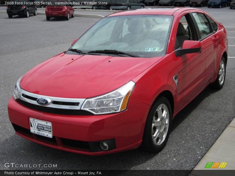 Vermillion Red / Medium Stone 2008 Ford Focus SES Sedan