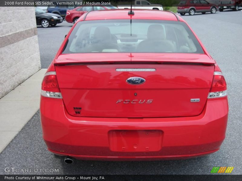 Vermillion Red / Medium Stone 2008 Ford Focus SES Sedan