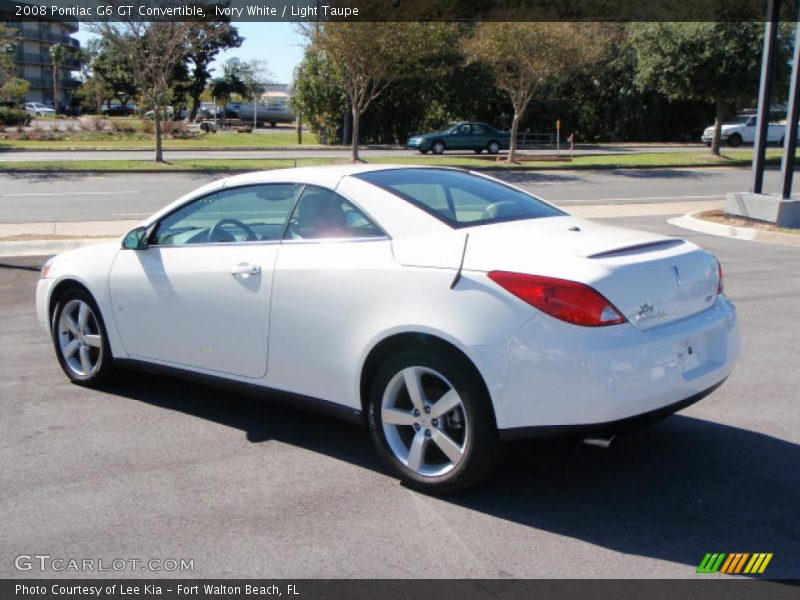 Ivory White / Light Taupe 2008 Pontiac G6 GT Convertible