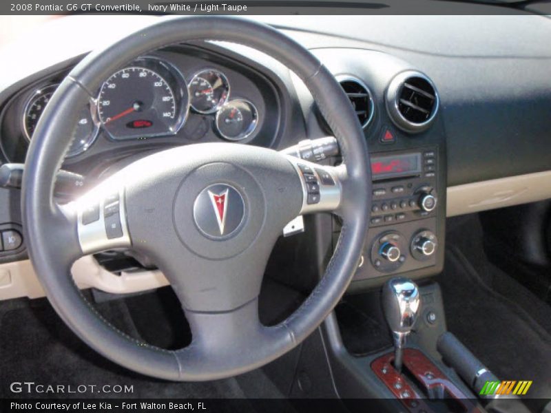 Ivory White / Light Taupe 2008 Pontiac G6 GT Convertible