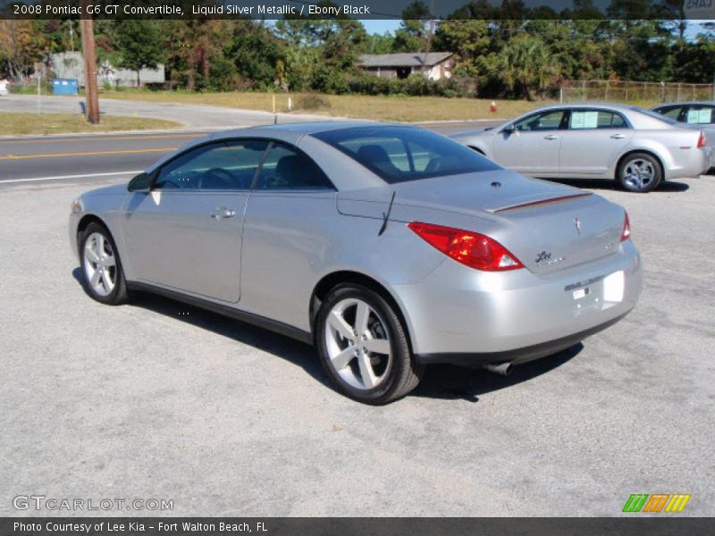 Liquid Silver Metallic / Ebony Black 2008 Pontiac G6 GT Convertible