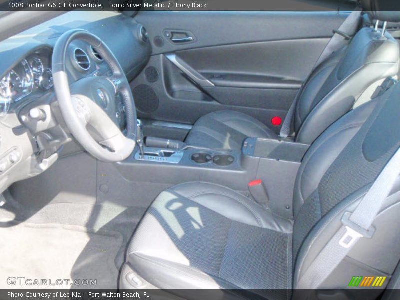Liquid Silver Metallic / Ebony Black 2008 Pontiac G6 GT Convertible