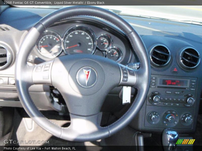 Liquid Silver Metallic / Ebony Black 2008 Pontiac G6 GT Convertible