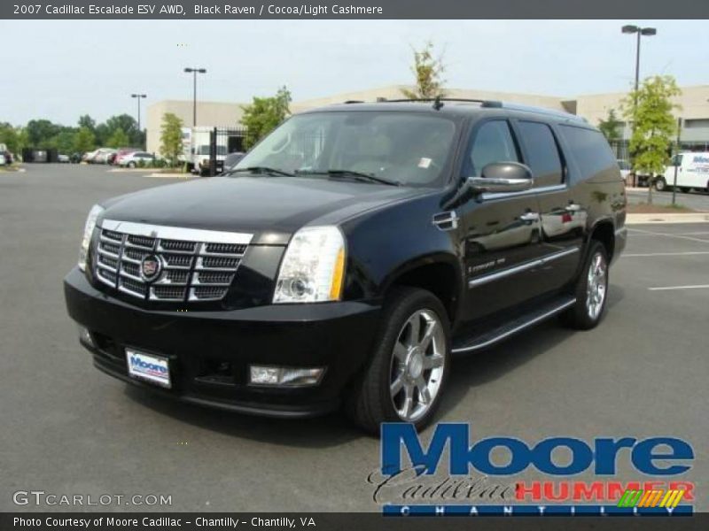 Black Raven / Cocoa/Light Cashmere 2007 Cadillac Escalade ESV AWD