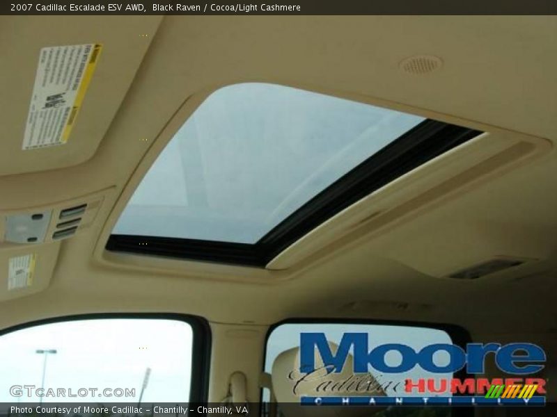 Black Raven / Cocoa/Light Cashmere 2007 Cadillac Escalade ESV AWD