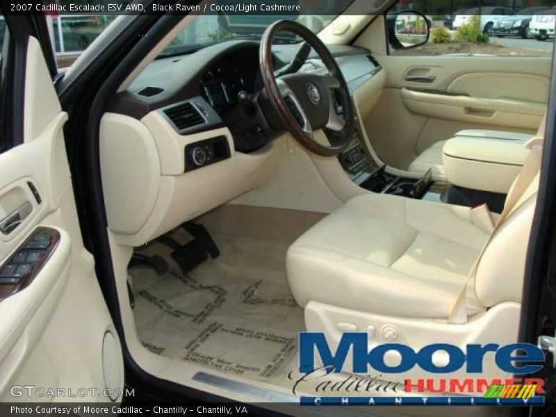 Black Raven / Cocoa/Light Cashmere 2007 Cadillac Escalade ESV AWD