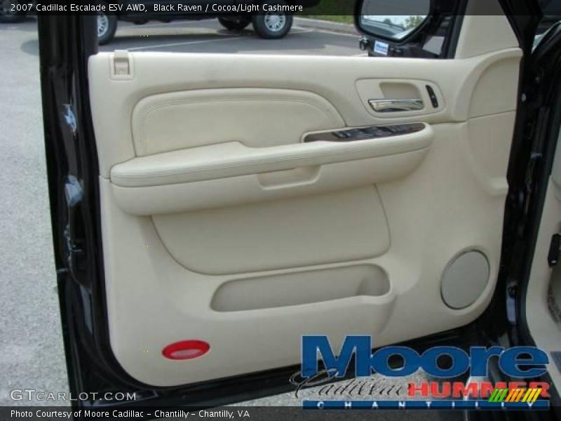 Black Raven / Cocoa/Light Cashmere 2007 Cadillac Escalade ESV AWD