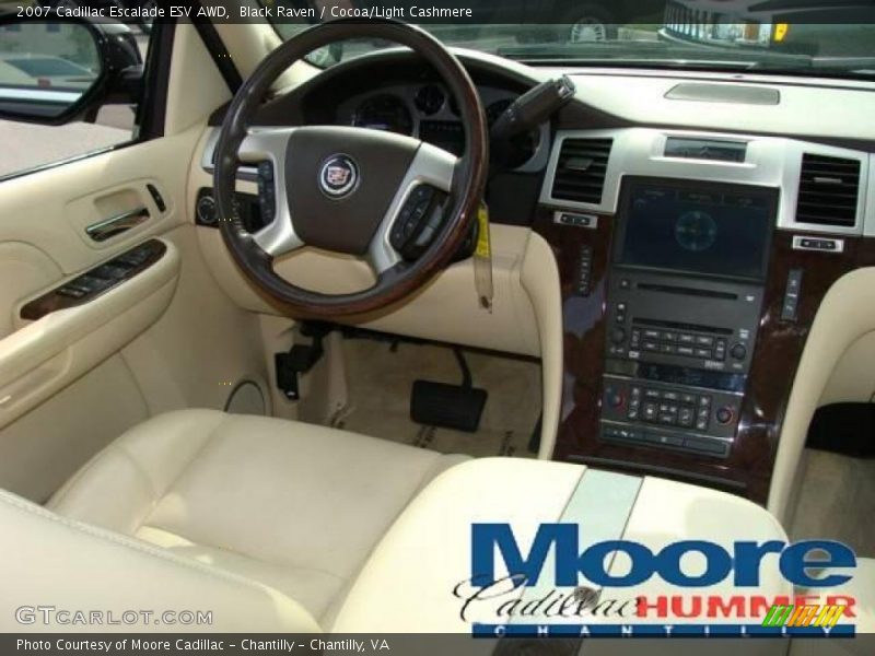 Black Raven / Cocoa/Light Cashmere 2007 Cadillac Escalade ESV AWD