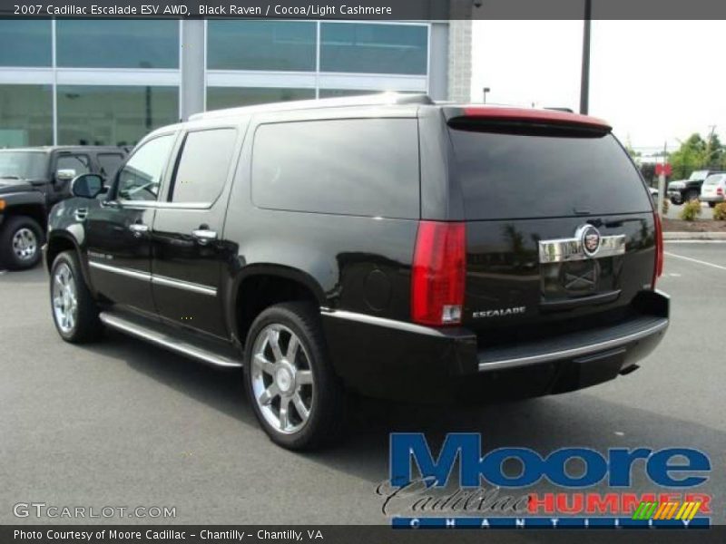 Black Raven / Cocoa/Light Cashmere 2007 Cadillac Escalade ESV AWD