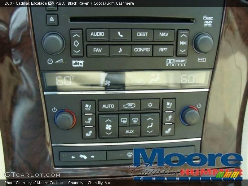Black Raven / Cocoa/Light Cashmere 2007 Cadillac Escalade ESV AWD
