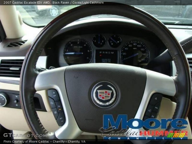 Black Raven / Cocoa/Light Cashmere 2007 Cadillac Escalade ESV AWD