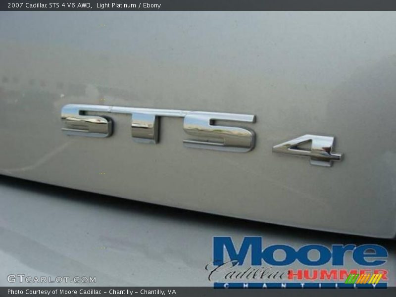 Light Platinum / Ebony 2007 Cadillac STS 4 V6 AWD