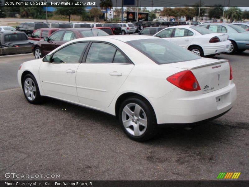 Ivory White / Ebony Black 2008 Pontiac G6 Sedan