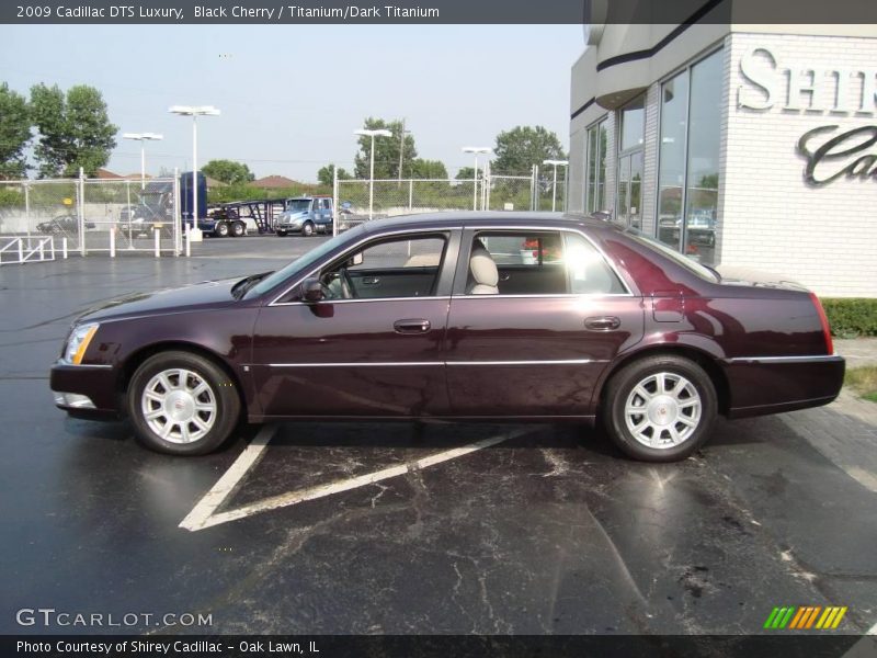 Black Cherry / Titanium/Dark Titanium 2009 Cadillac DTS Luxury