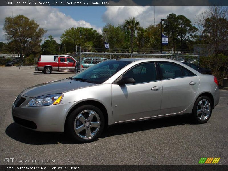 Liquid Silver Metallic / Ebony Black 2008 Pontiac G6 GT Sedan
