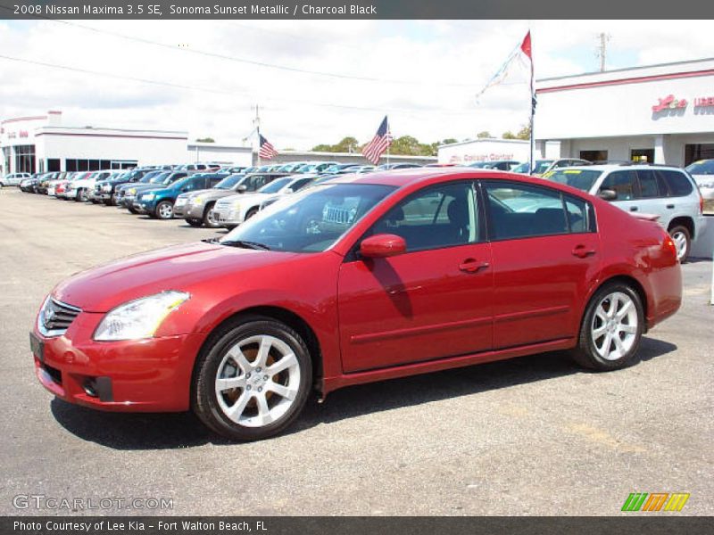 Sonoma Sunset Metallic / Charcoal Black 2008 Nissan Maxima 3.5 SE