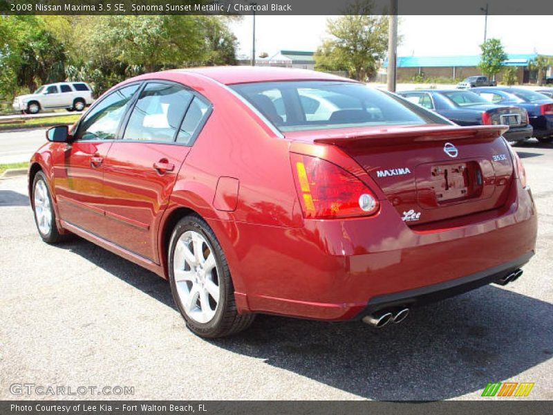 Sonoma Sunset Metallic / Charcoal Black 2008 Nissan Maxima 3.5 SE