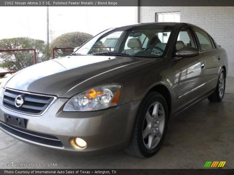 Polished Pewter Metallic / Blond Beige 2002 Nissan Altima 3.5 SE