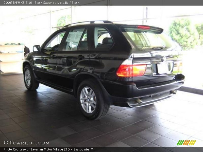 Black Sapphire Metallic / Black 2006 BMW X5 3.0i