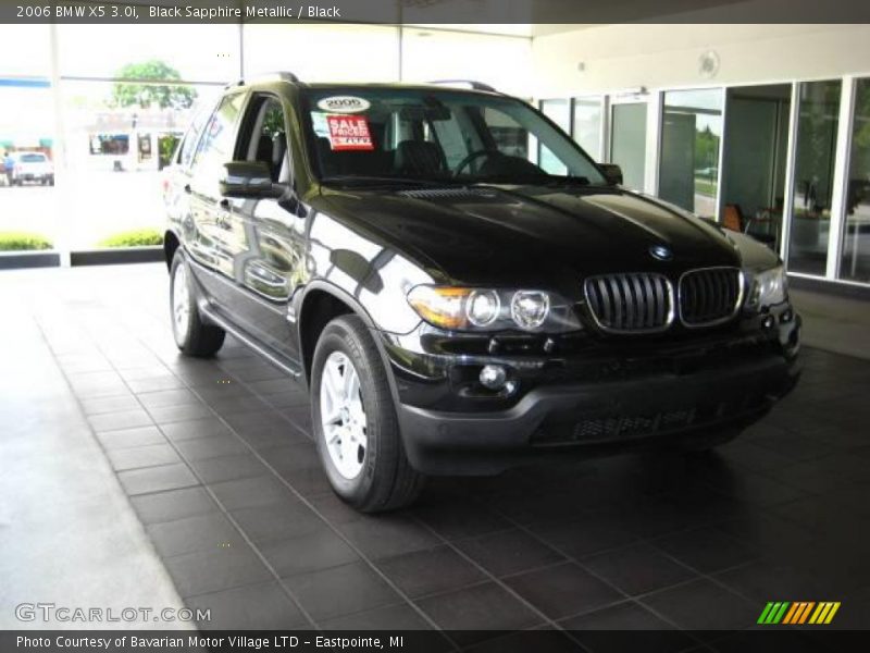 Black Sapphire Metallic / Black 2006 BMW X5 3.0i