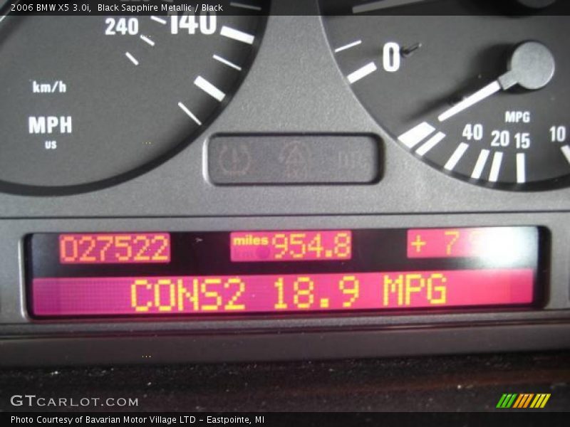 Black Sapphire Metallic / Black 2006 BMW X5 3.0i
