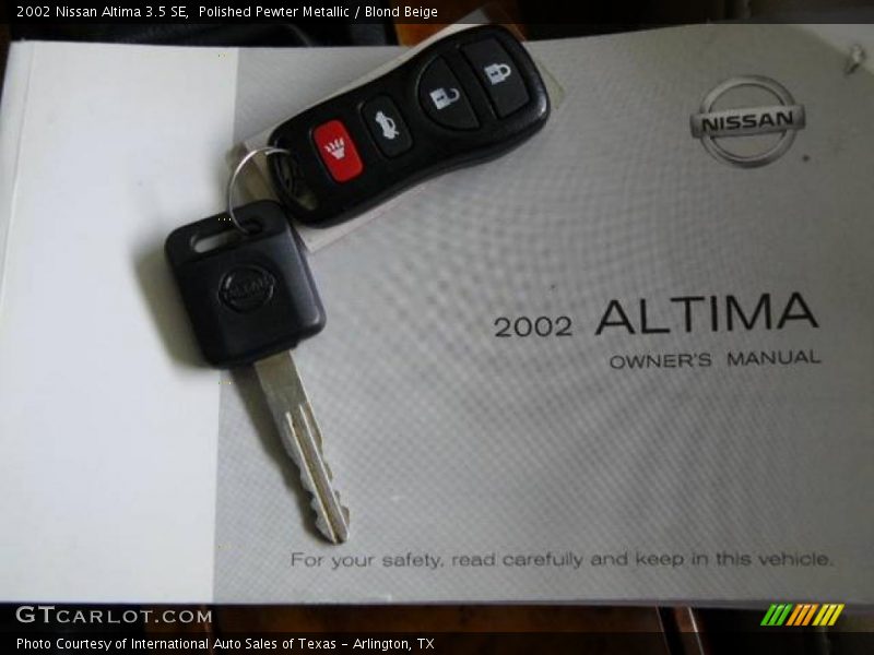 Polished Pewter Metallic / Blond Beige 2002 Nissan Altima 3.5 SE