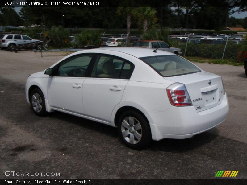 Fresh Powder White / Beige 2007 Nissan Sentra 2.0