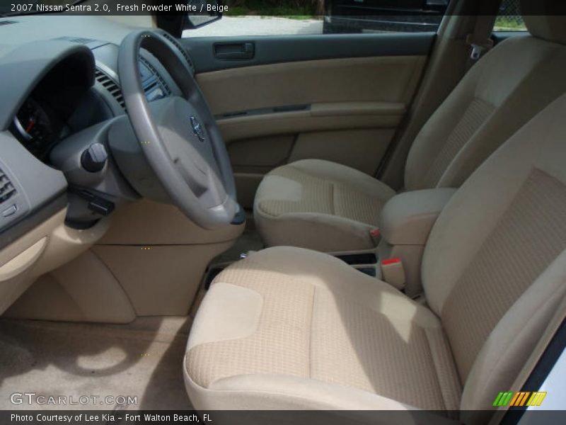 Fresh Powder White / Beige 2007 Nissan Sentra 2.0