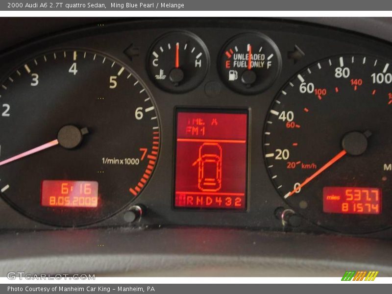 Ming Blue Pearl / Melange 2000 Audi A6 2.7T quattro Sedan