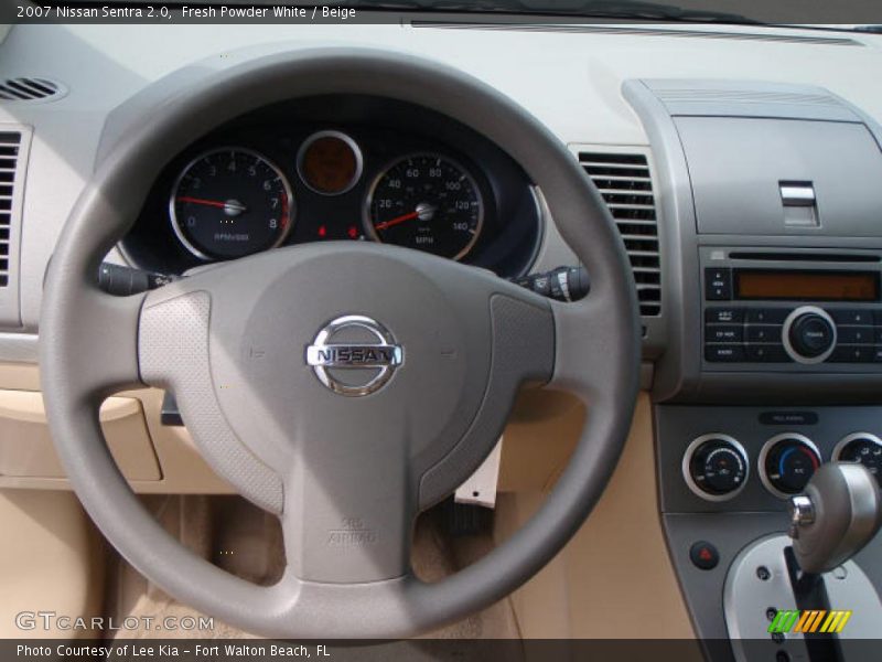 Fresh Powder White / Beige 2007 Nissan Sentra 2.0