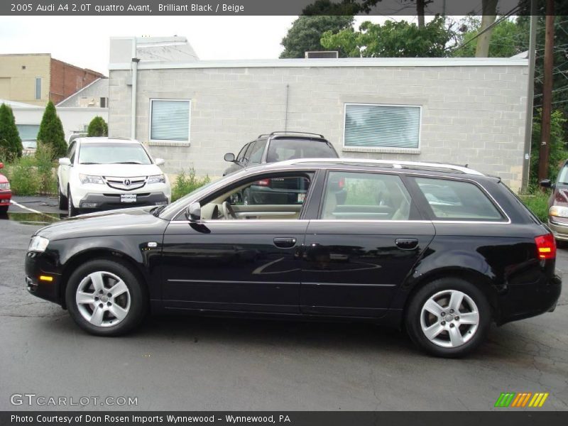 Brilliant Black / Beige 2005 Audi A4 2.0T quattro Avant
