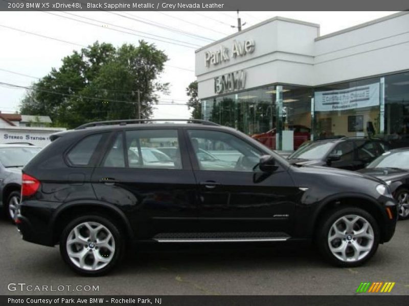 Black Sapphire Metallic / Grey Nevada Leather 2009 BMW X5 xDrive48i