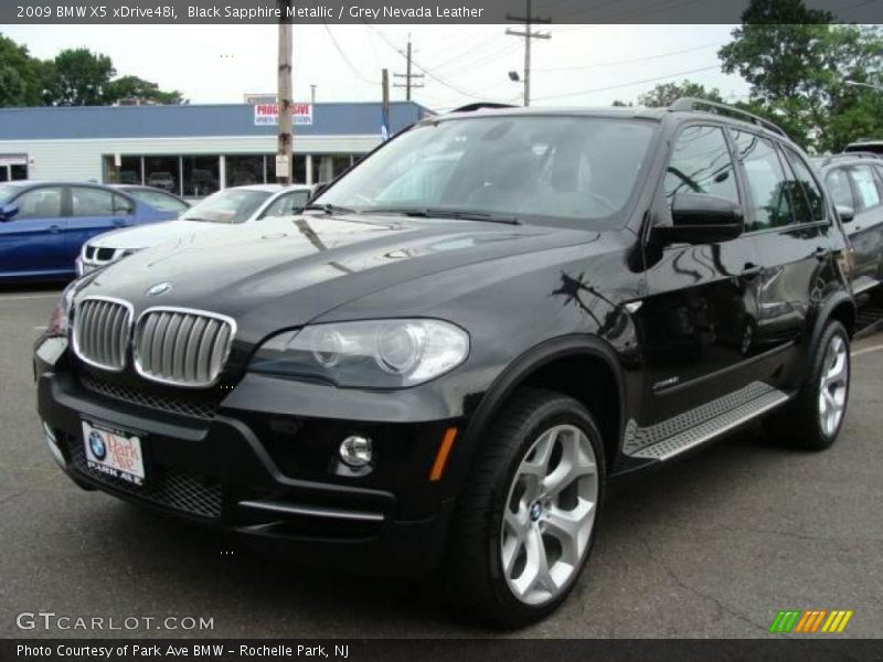Black Sapphire Metallic / Grey Nevada Leather 2009 BMW X5 xDrive48i