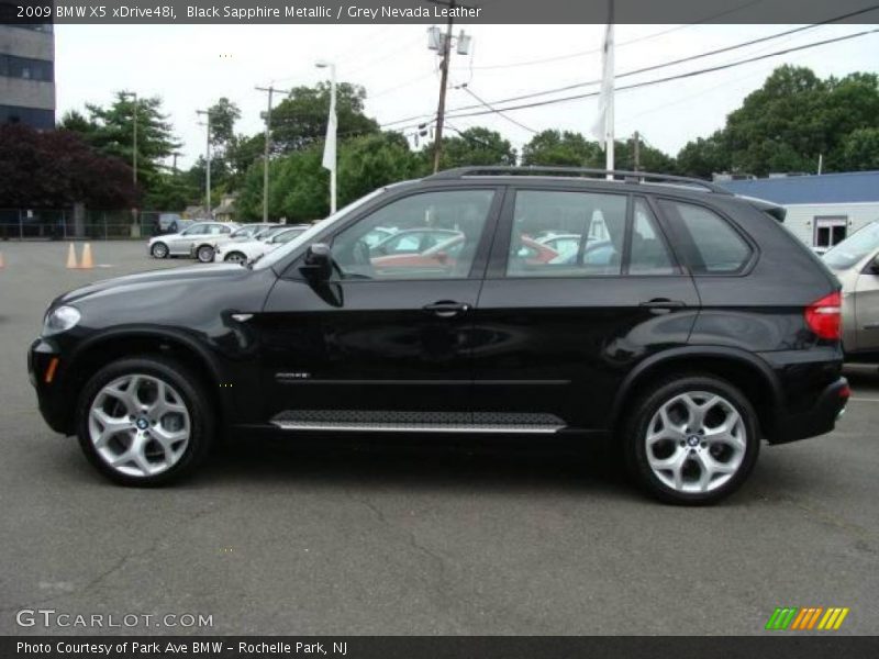Black Sapphire Metallic / Grey Nevada Leather 2009 BMW X5 xDrive48i