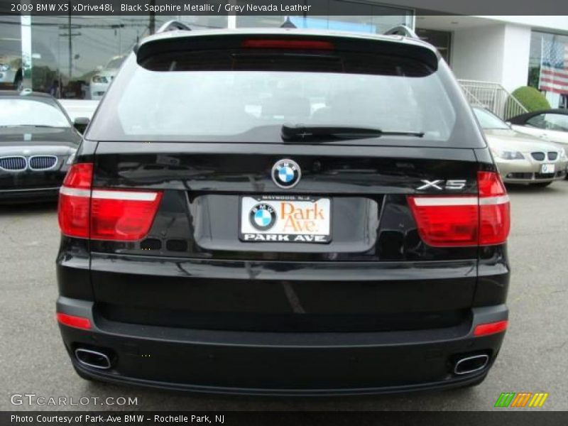 Black Sapphire Metallic / Grey Nevada Leather 2009 BMW X5 xDrive48i
