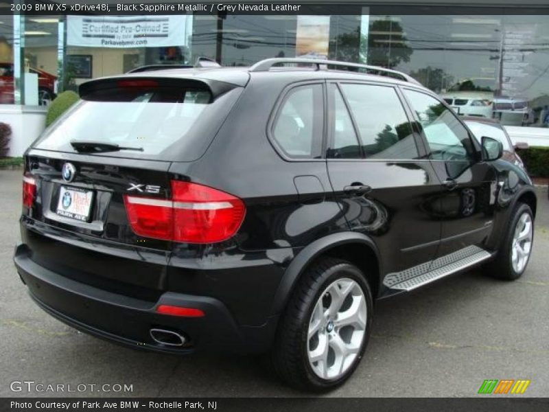 Black Sapphire Metallic / Grey Nevada Leather 2009 BMW X5 xDrive48i