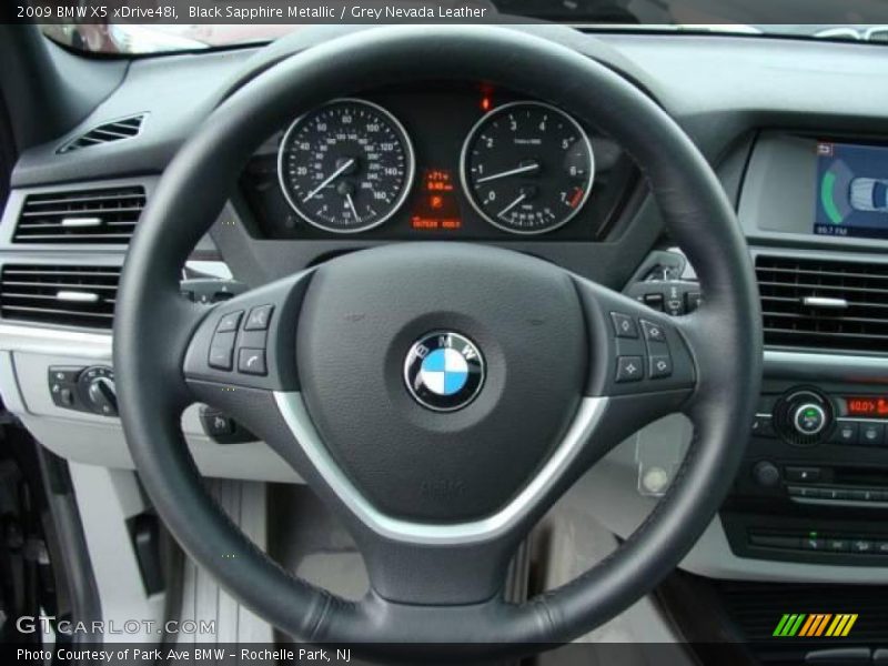 Black Sapphire Metallic / Grey Nevada Leather 2009 BMW X5 xDrive48i