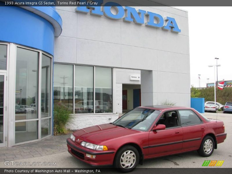 Torino Red Pearl / Gray 1993 Acura Integra GS Sedan