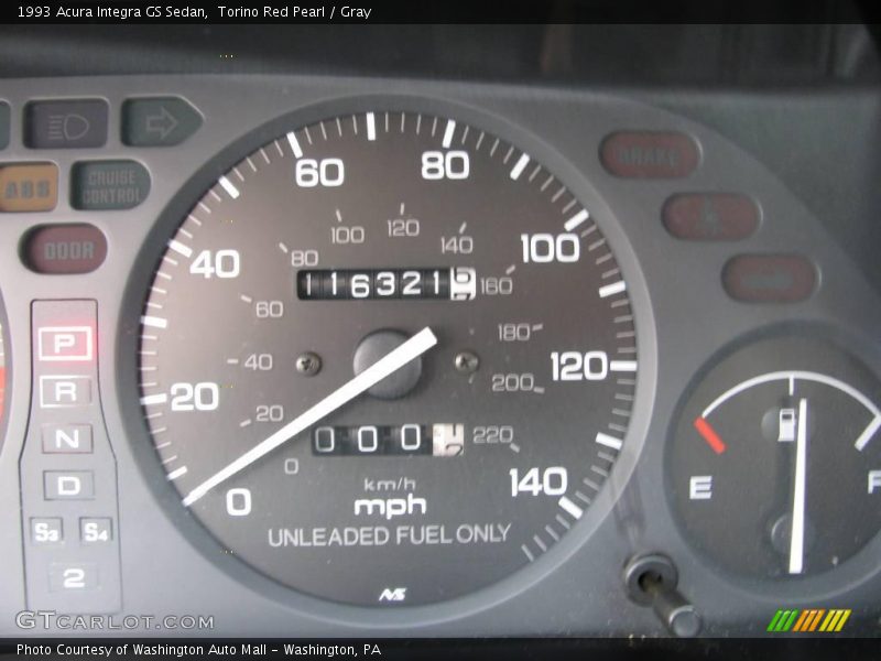 Torino Red Pearl / Gray 1993 Acura Integra GS Sedan