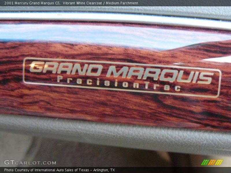 Vibrant White Clearcoat / Medium Parchment 2001 Mercury Grand Marquis GS