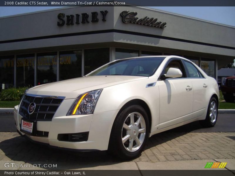 White Diamond Tri-Coat / Cashmere/Cocoa 2008 Cadillac CTS Sedan