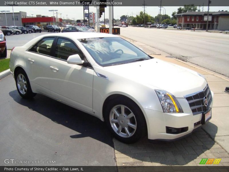 White Diamond Tri-Coat / Cashmere/Cocoa 2008 Cadillac CTS Sedan