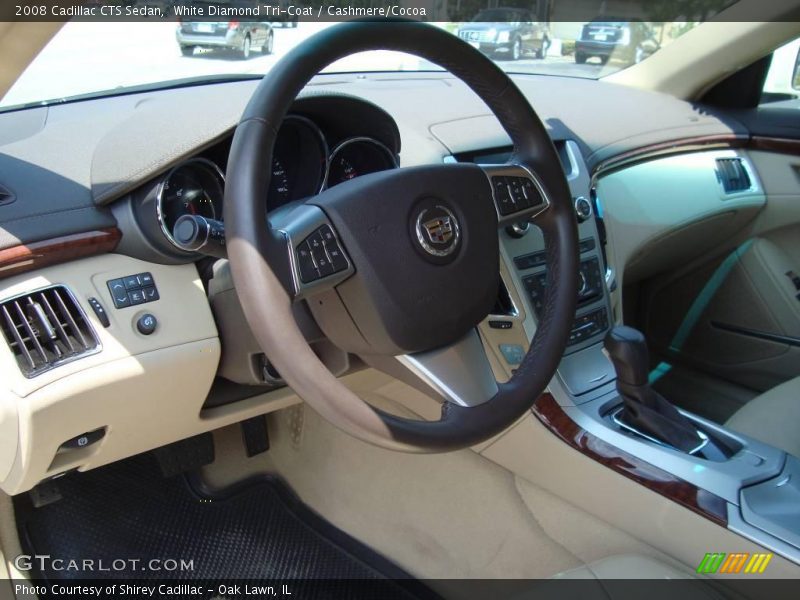 White Diamond Tri-Coat / Cashmere/Cocoa 2008 Cadillac CTS Sedan