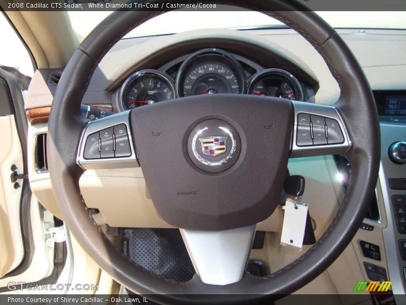 White Diamond Tri-Coat / Cashmere/Cocoa 2008 Cadillac CTS Sedan