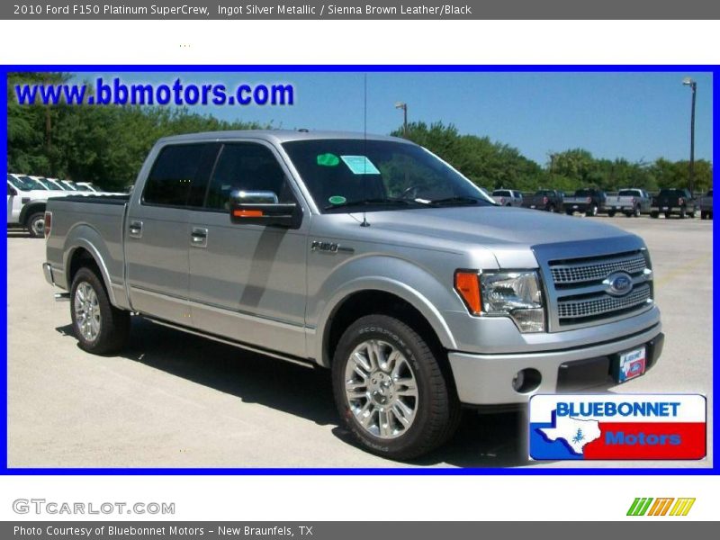 Ingot Silver Metallic / Sienna Brown Leather/Black 2010 Ford F150 Platinum SuperCrew