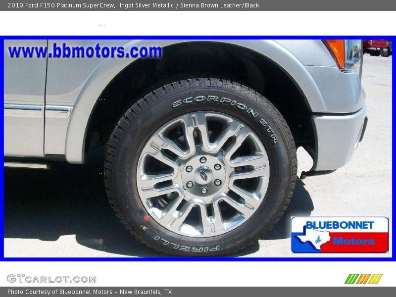 Ingot Silver Metallic / Sienna Brown Leather/Black 2010 Ford F150 Platinum SuperCrew