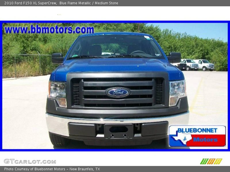 Blue Flame Metallic / Medium Stone 2010 Ford F150 XL SuperCrew