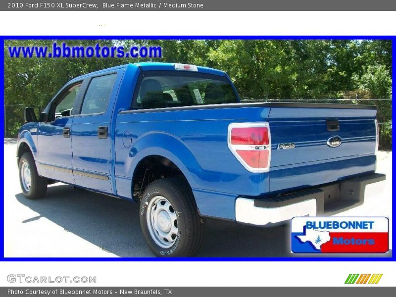 Blue Flame Metallic / Medium Stone 2010 Ford F150 XL SuperCrew